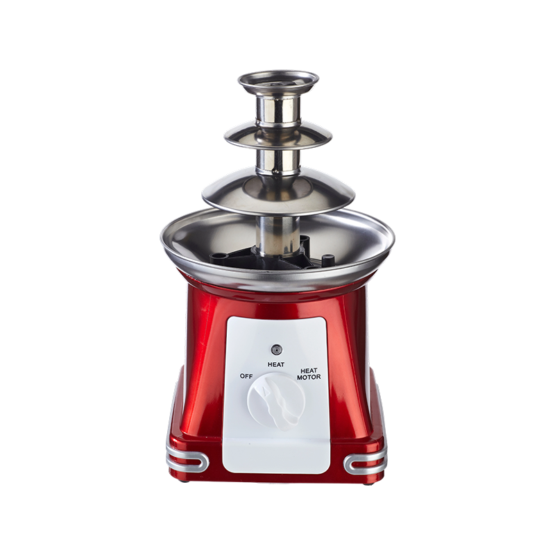 YHL-1722 Retro-Schokoladenmaschine mit roter quadratischer Basis YHL-1722 Retro-Schokoladenmaschine mit roter quadratischer Basis